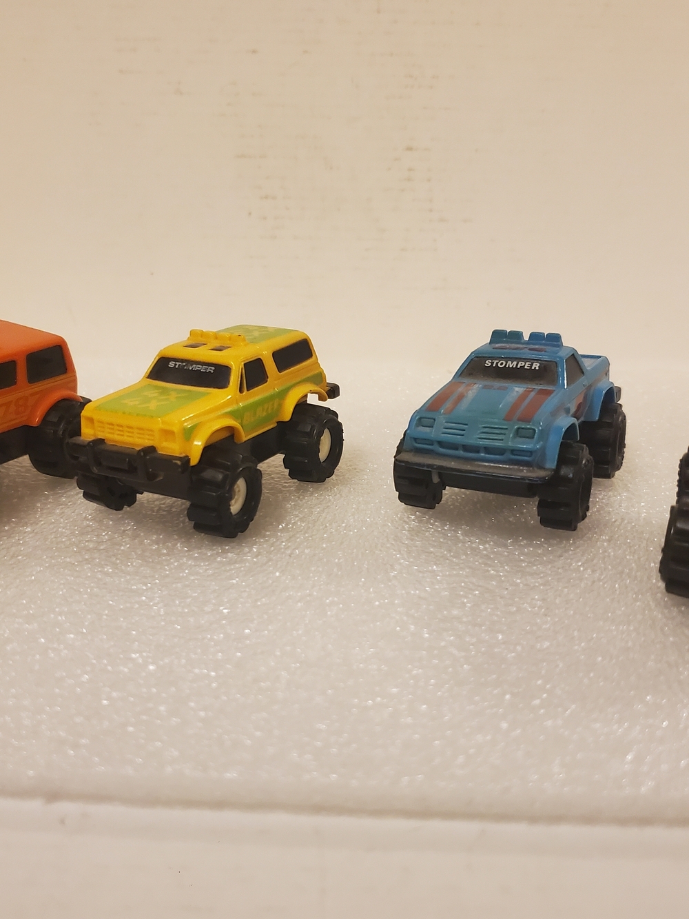 Vintage Lot of 4 1980's McDonald's Schaper Stomper 4x4 Mini Trucks Non Powered